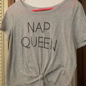 Light gray flowy t-shirt